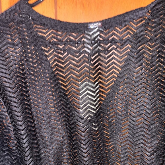 NWT CALVIN KLEIN BASIC BLACK SWIMSUIT COVERUP - Picture 2 of 8